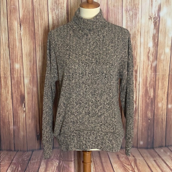 Topshop Sweaters - TOPSHOP Black Cream Pullover Turtleneck Sweater